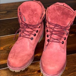 Red Timberland boots. Size 7 men’s.